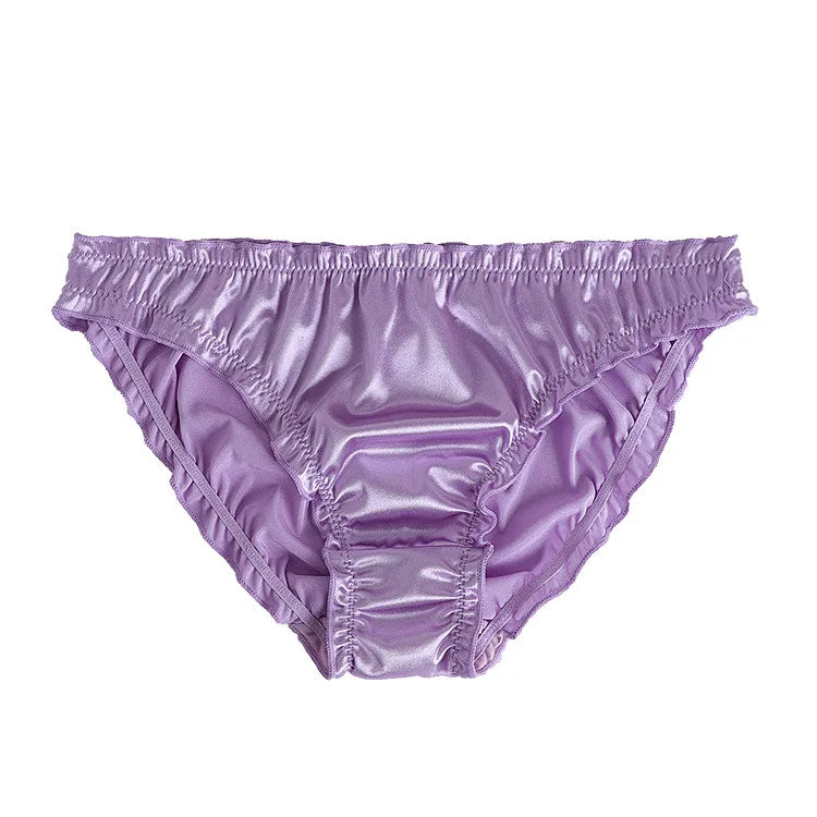 Sexy Super Stretch Satin Briefs for Women - Low-Waist, Breathable & Comfortable Lingerie