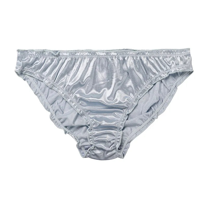 Sexy Super Stretch Satin Briefs for Women - Low-Waist, Breathable & Comfortable Lingerie