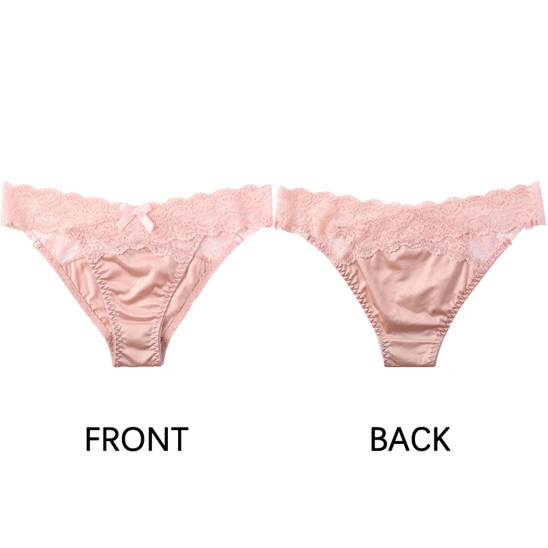 3-Piece Luxury Satin & Lace G-String Set for Women - Seductive Lingerie Collection