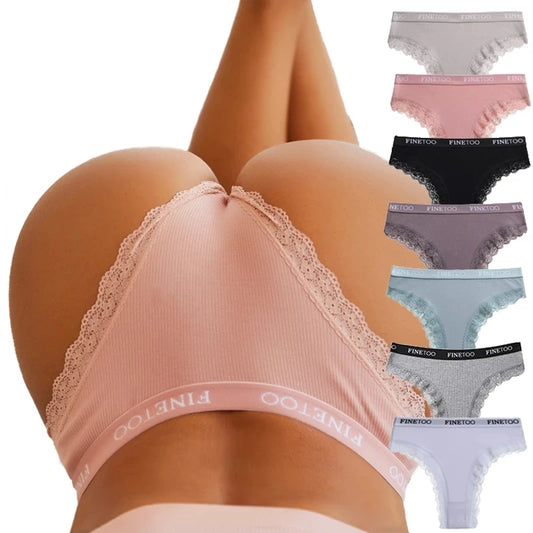 Alluring Cotton Lace Brazilian Panties for Women - Seamless Comfort in M-XXL Sizes