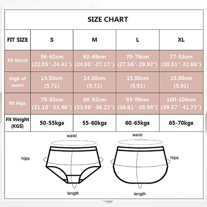High Waist Seamless Bodyshaper Briefs - Women's Anti-Bacterial Soft Crotch Underwear for Ultimate Comfort and Support