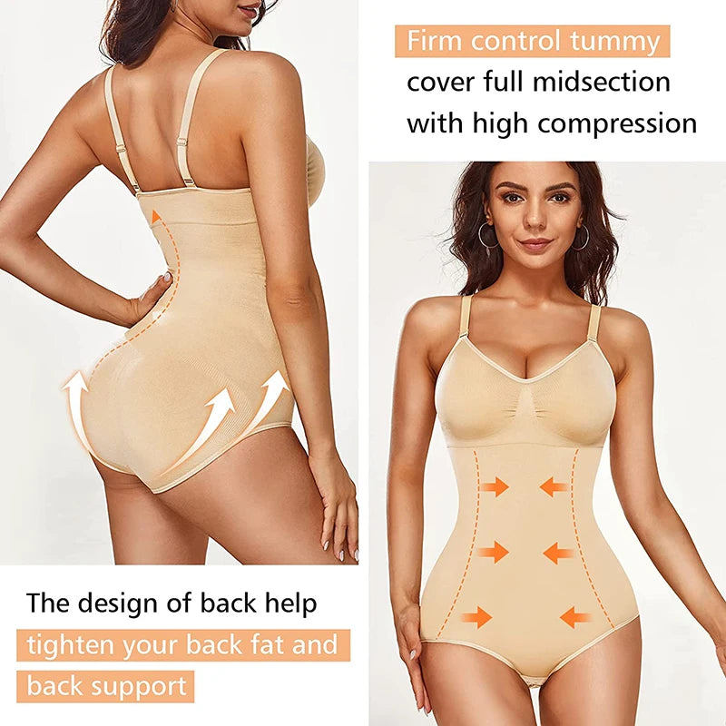 Ultimate Women's Seamless Bodysuit with Tummy Control and Built-In Bra – Shaping Jumpsuit for a Flawless Figure