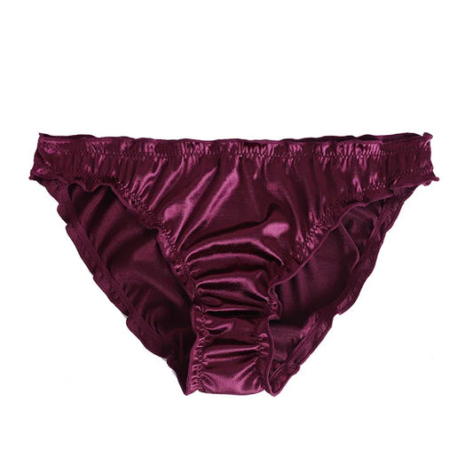 Sexy Super Stretch Satin Briefs for Women - Low-Waist, Breathable & Comfortable Lingerie