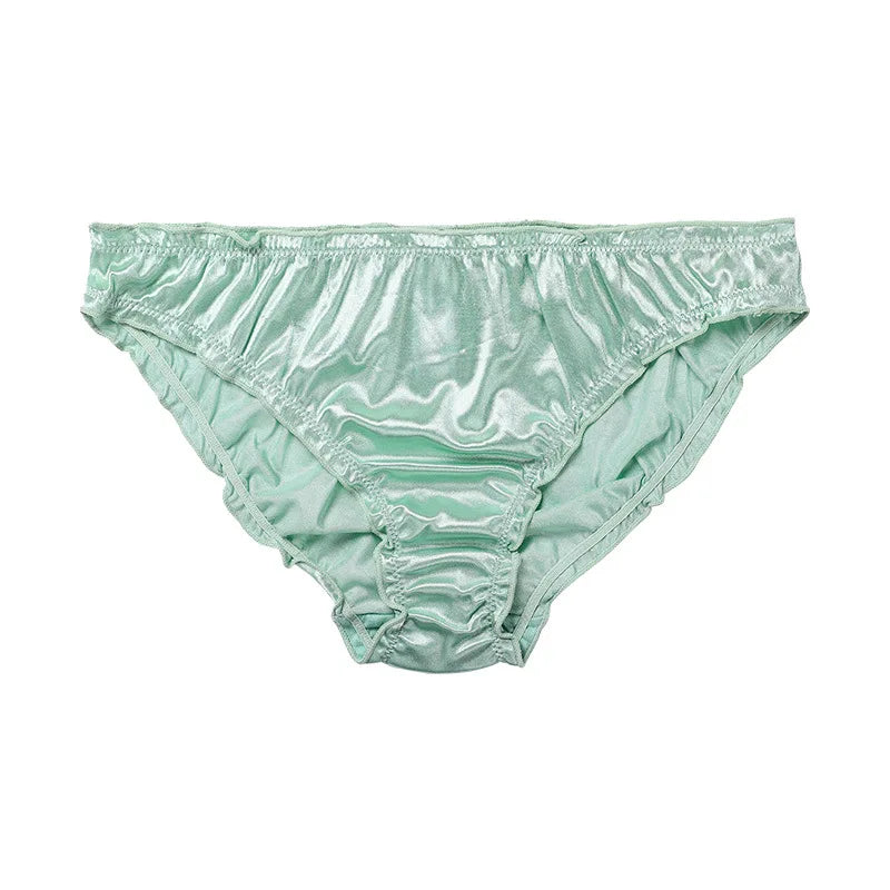 Sexy Super Stretch Satin Briefs for Women - Low-Waist, Breathable & Comfortable Lingerie