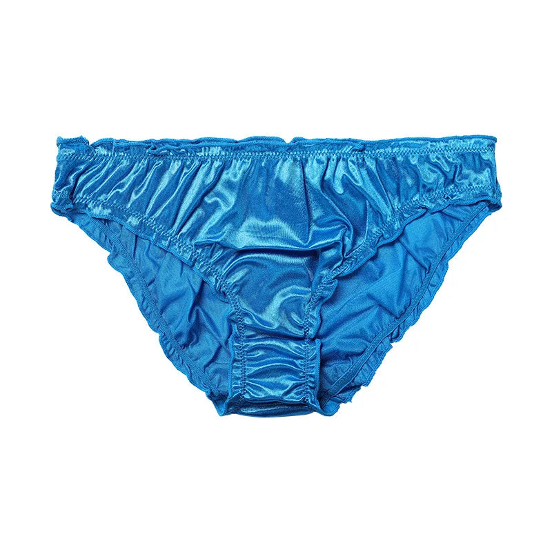 Sexy Super Stretch Satin Briefs for Women - Low-Waist, Breathable & Comfortable Lingerie