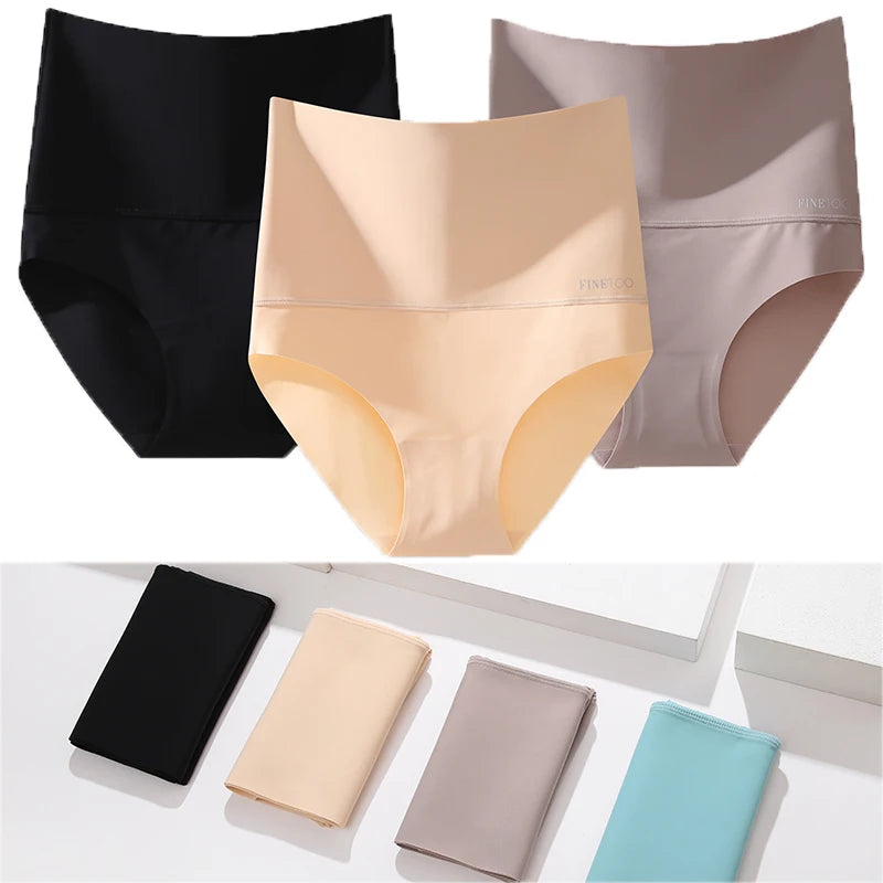 High Waist Seamless Bodyshaper Briefs - Women's Anti-Bacterial Soft Crotch Underwear for Ultimate Comfort and Support