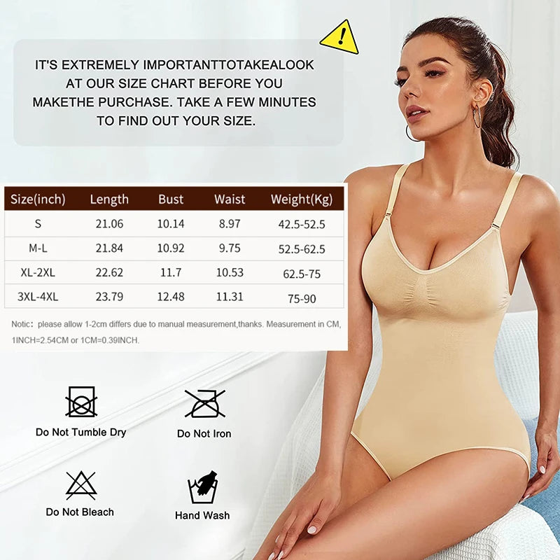 Ultimate Women's Seamless Bodysuit with Tummy Control and Built-In Bra – Shaping Jumpsuit for a Flawless Figure