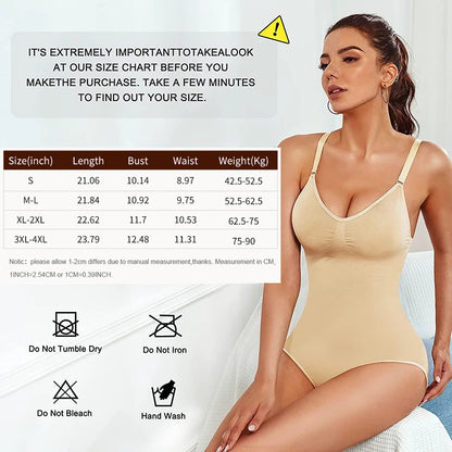Ultimate Women's Seamless Bodysuit with Tummy Control and Built-In Bra – Shaping Jumpsuit for a Flawless Figure